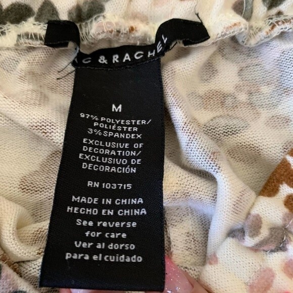 Zac & Rachel knit pants multicolor dots wide leg relax pants size M - Picture 8 of 8